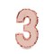 Small Rose Gold Number 3 Pinata for Kids 3rd Birthday Party Decorations, 15.7 x 9 in.